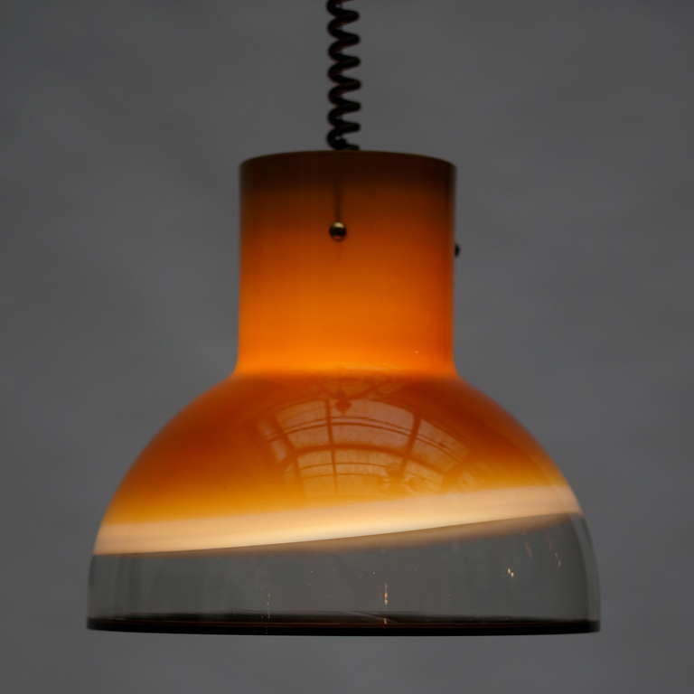 One of Two Italian Murano Glass Pendant Lights 1