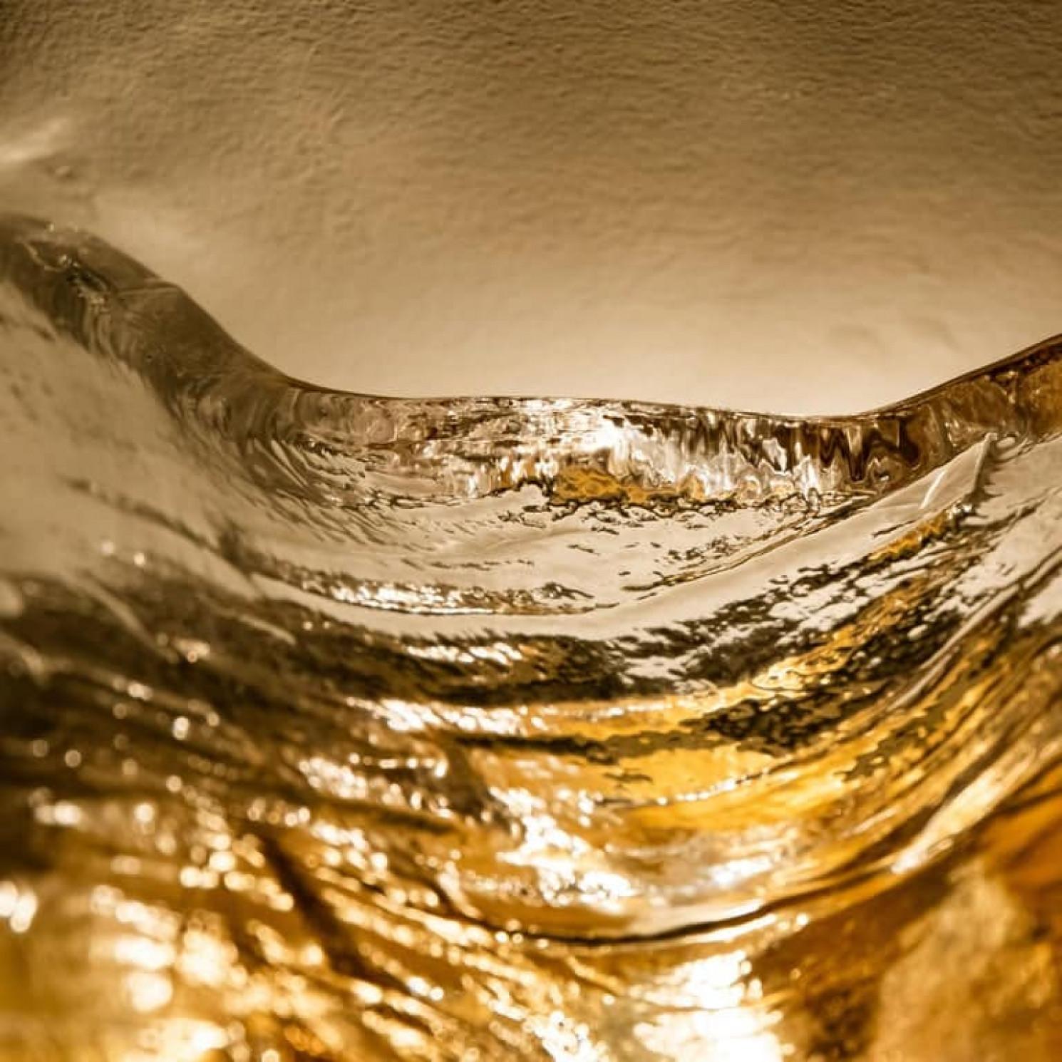 One of Two J.T. Kalmar Franken Brown and Clear Flush Mounts Wall Lights, 1960 For Sale 3