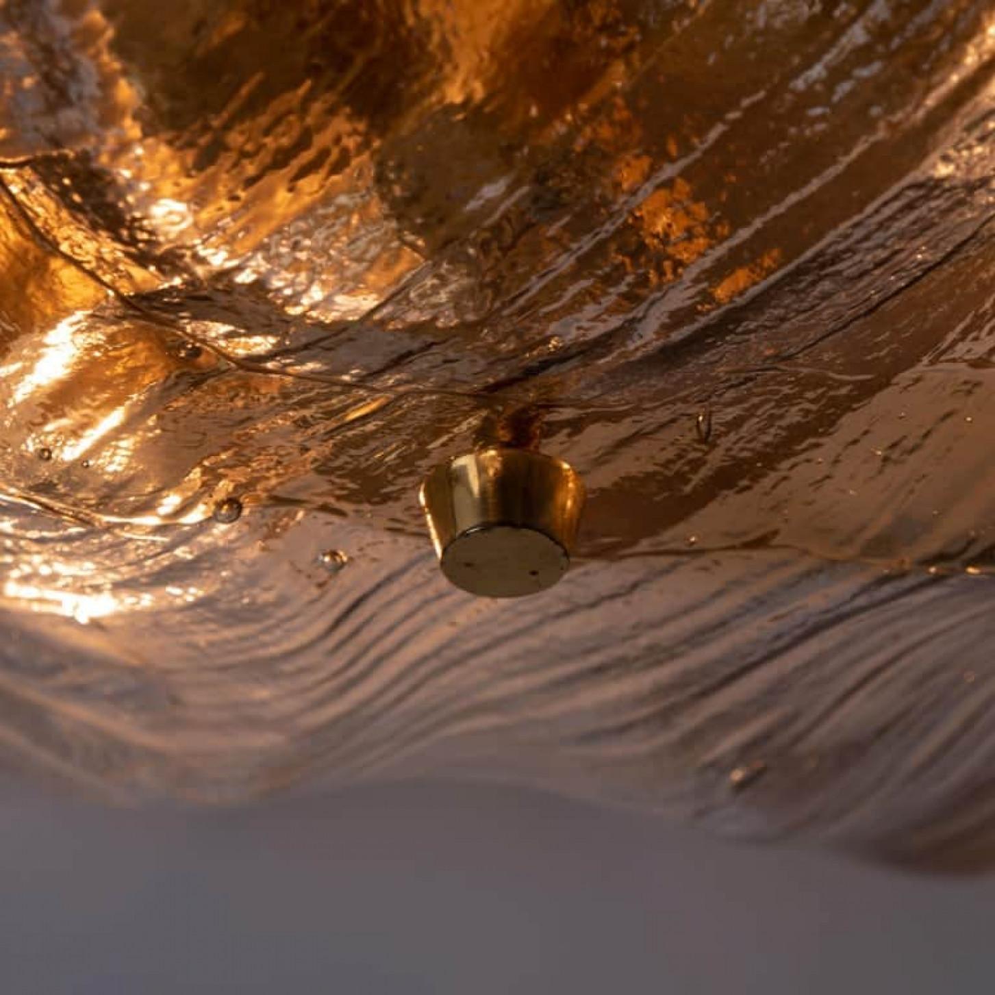 Uno de dos J.T. Apliques empotrables Kalmar Franken Marrón y Transparente, 1960 en venta 11