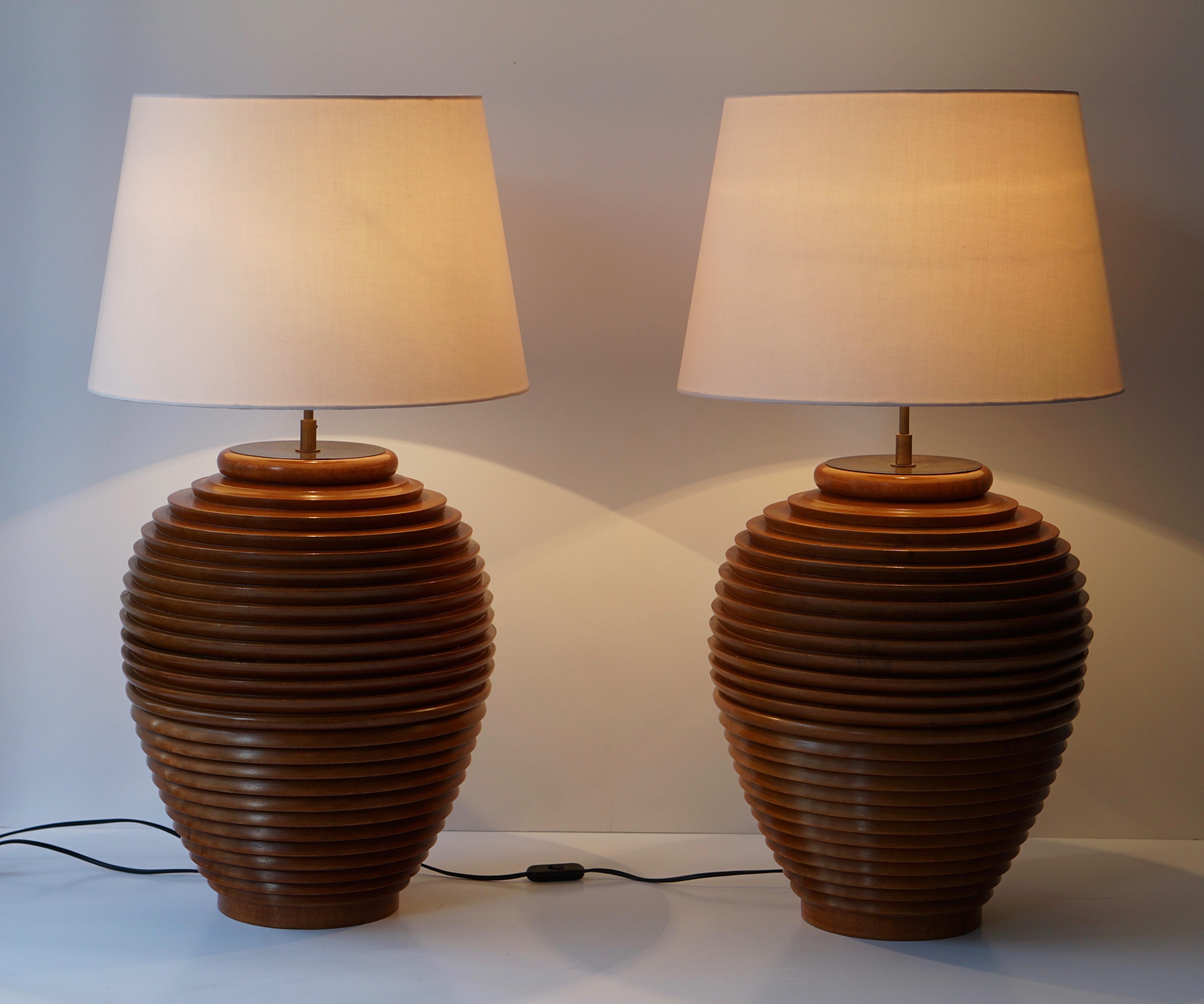 One Large Wooden Table or Floor Lamp, Birma For Sale 5