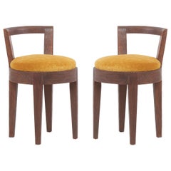 Pair of Art Deco Stools by Francisque Chaleyssin, France