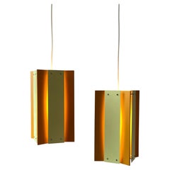 One of Two Pendant Llamp by Lyfa, Made in Denmark, 1960's