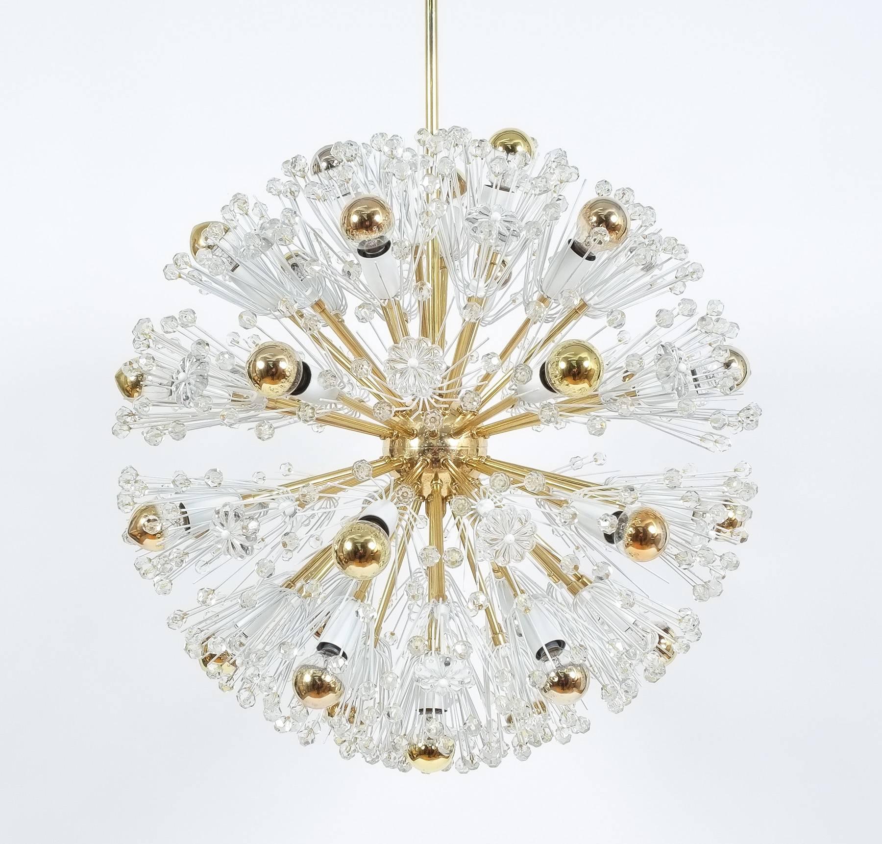 Mid-Century Modern Emil Stejnar Snowflake Chandeliers Lamps, Austria