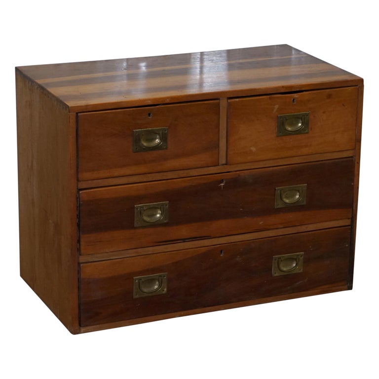 One Of Two Vintage Circa 1950s Solid Camphor Military Campaign