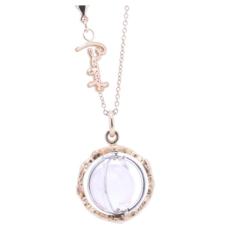Revolving Rings One-off Barzaghi Rose Quartz Interchangeable Gem Revolving Rings Gold ...