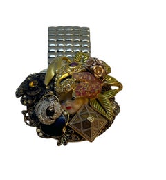 One Off Bracelet High Upcycling over Flex Let Band Stainless Vintage Watch