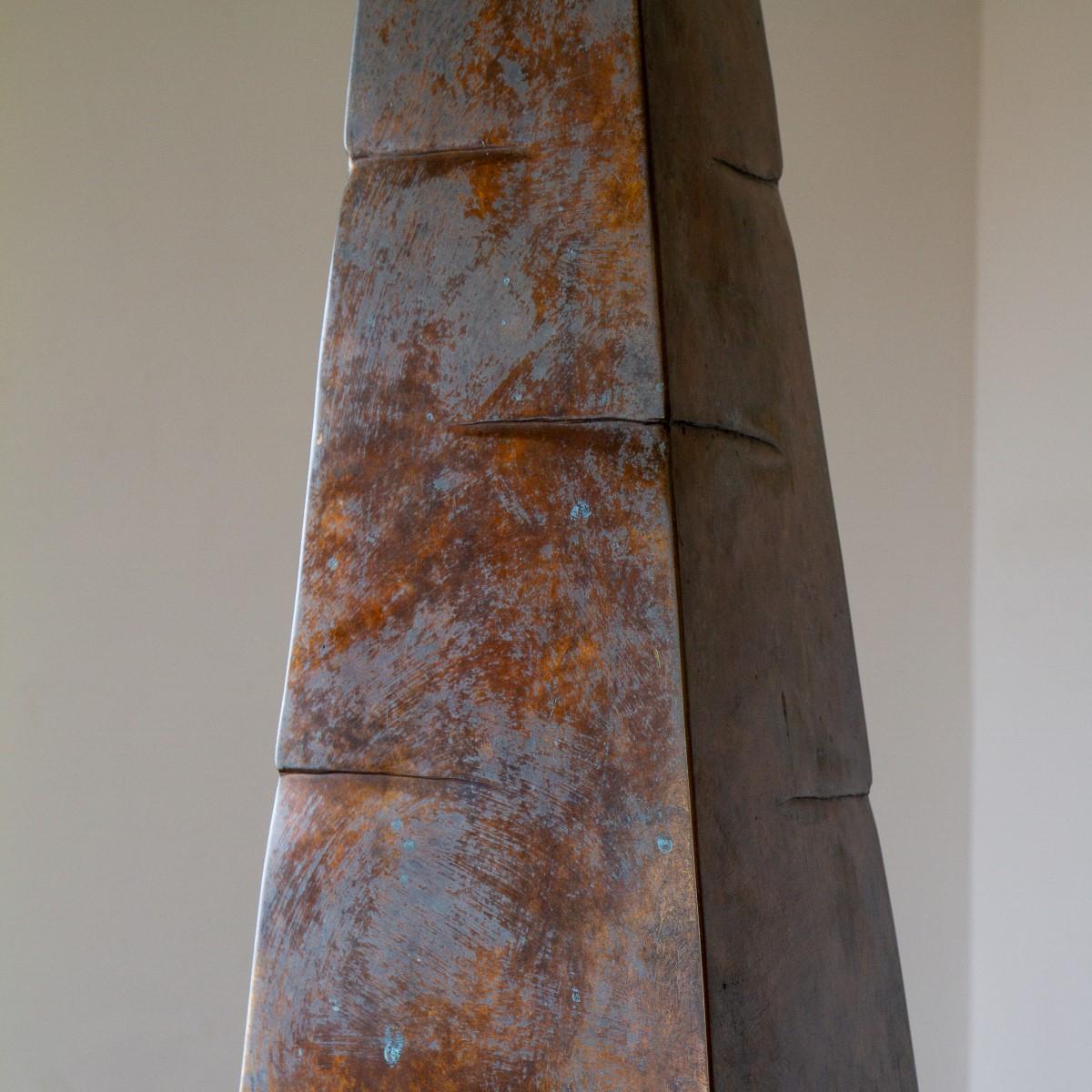 One off Bronze Obelisk Cast by Ken Bolan In Good Condition In Donhead St Mary, Wiltshire