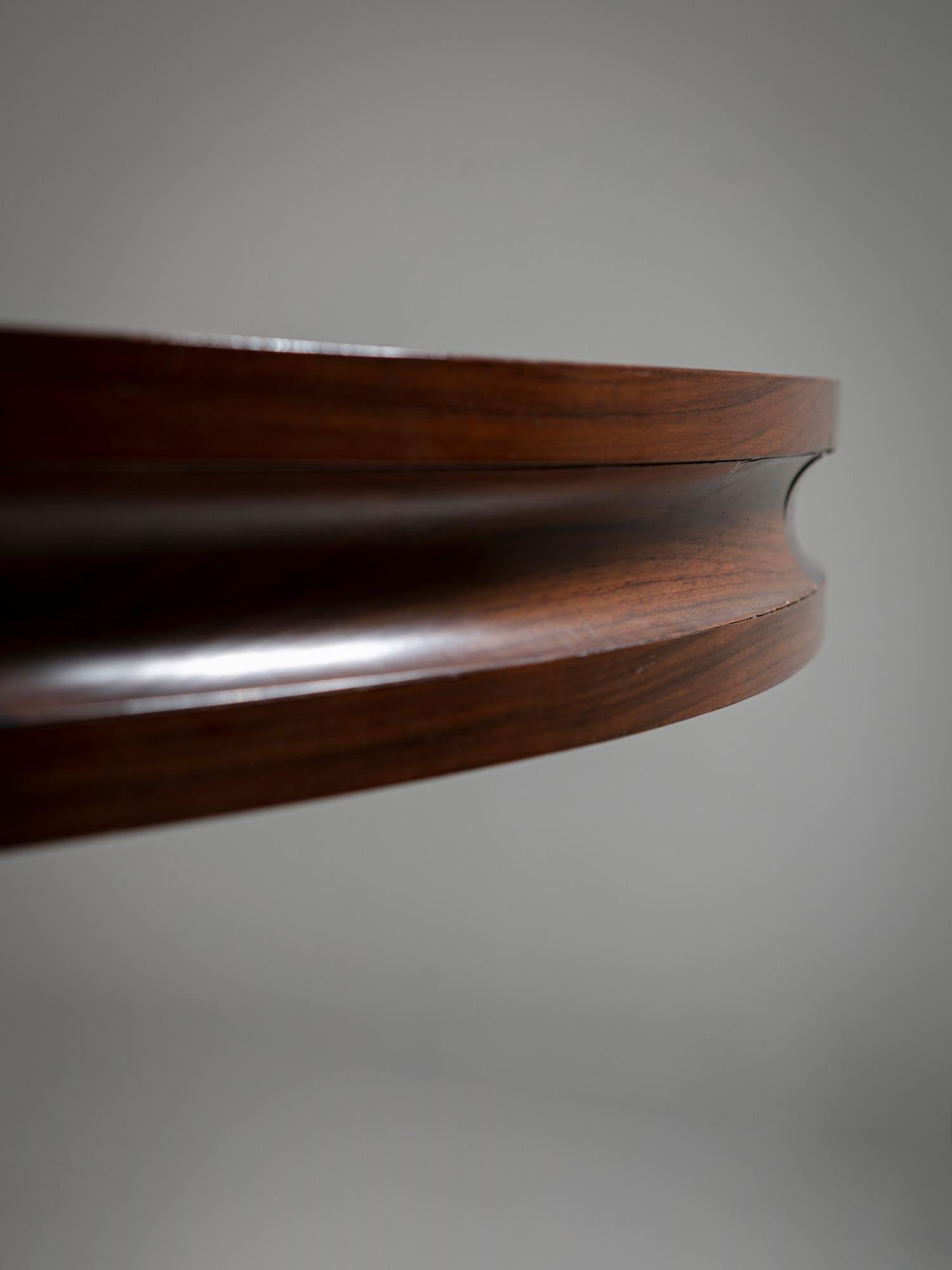 Ovaler Tisch aus Holz und Metall von Adelmo Rascaroli, Italien, 1960er Jahre, Unikat im Zustand „Gut“ im Angebot in Milan, IT