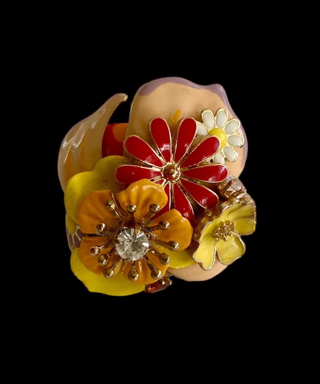 Anello unico. Handmade & High Upcycling. Pezzi in resina, cristallo e vintage. 18 mm. in vendita 2