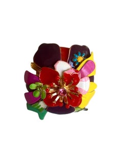 One Off Ring. Handmade & High Upcycling. Resin, Crystal & Vintage Pieces. 18mm.