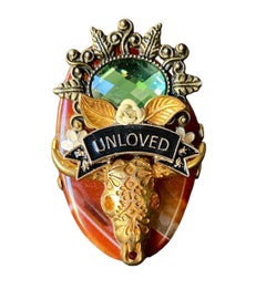 One Off Ring. High Upcycling. Quartz, Gold Plated Bronze & Vintage Elements.
