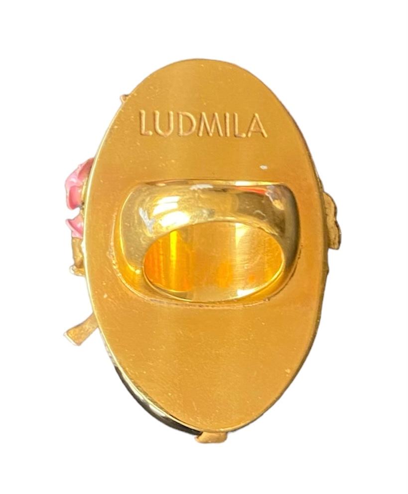 Anillo Único. High Upcycling. Cuarzo, bronce chapado en oro y elementos vintage. en Nuevo estado para la venta en ZARAGOZA, ES