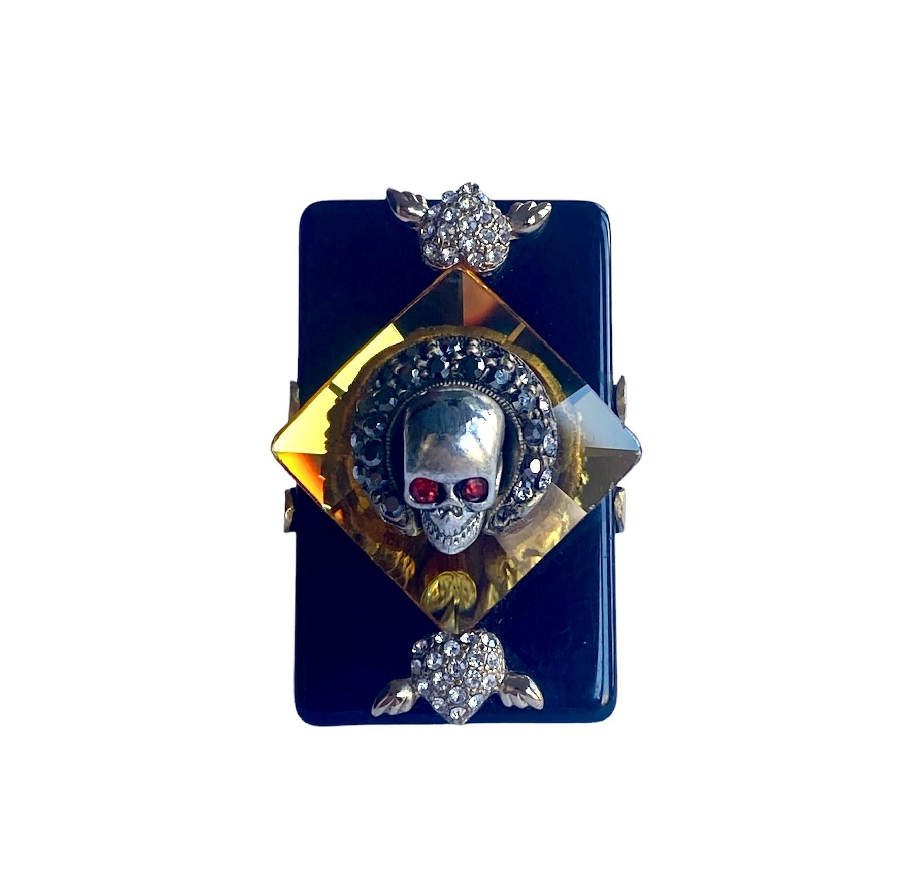 Artisan One Off Ring. High Upcycling. Resin, Gold Plated Bronze & Vintage Elements. For Sale