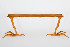 One-Off American Studio Surreal Console Table in Maple by Andrew J Willner, 1976