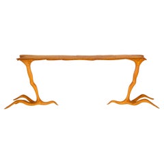 Vintage One-Off American Studio Surreal Console Table in Maple by Andrew J Willner, 1976