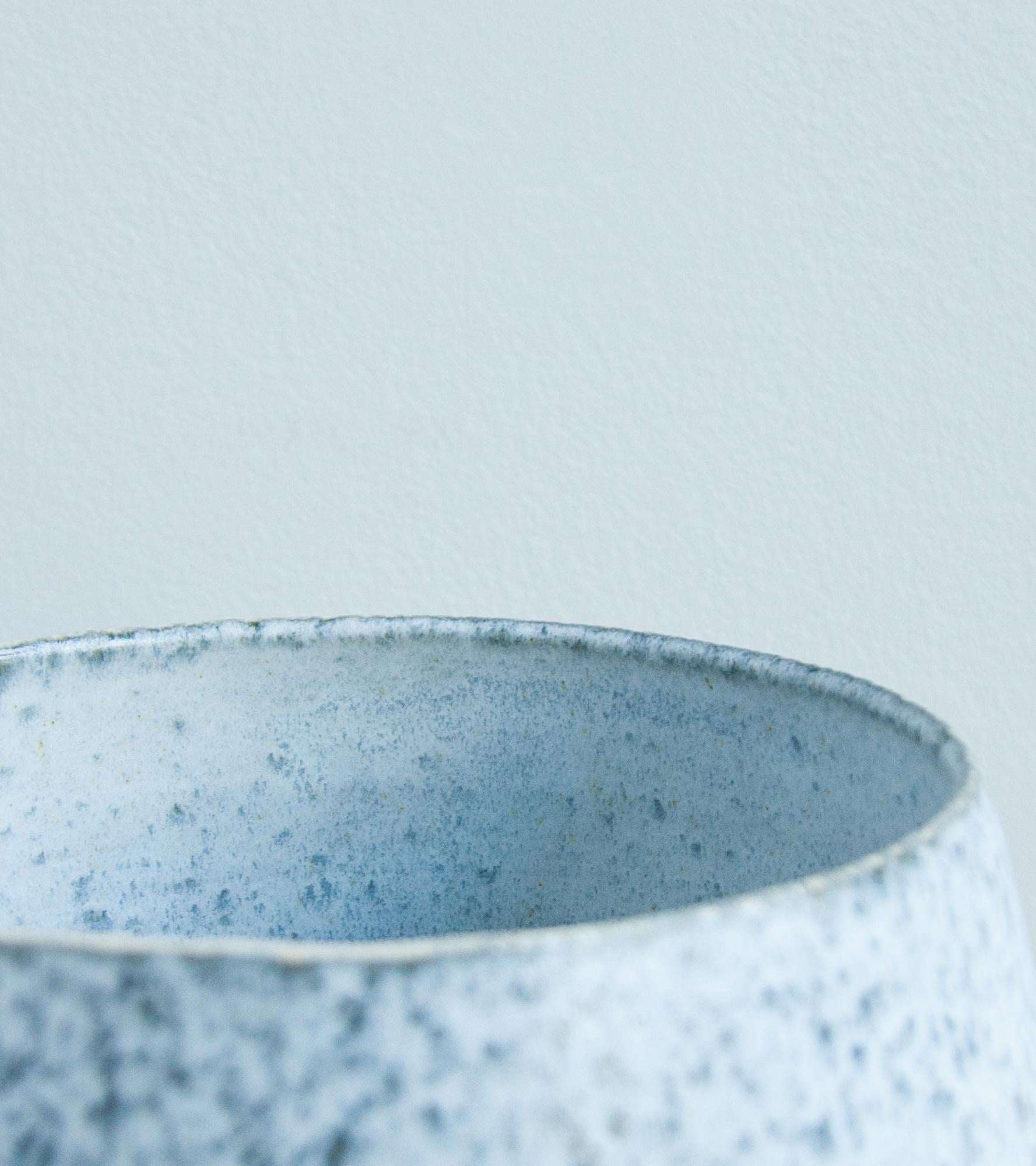 Contemporary One Off Small Vase Stone Blue Glaze #1