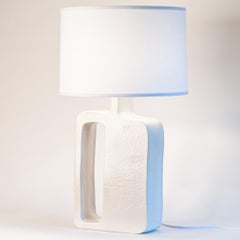Handcrafted Rectangular Table Lamp by J Schatz Studio, Organic Modern