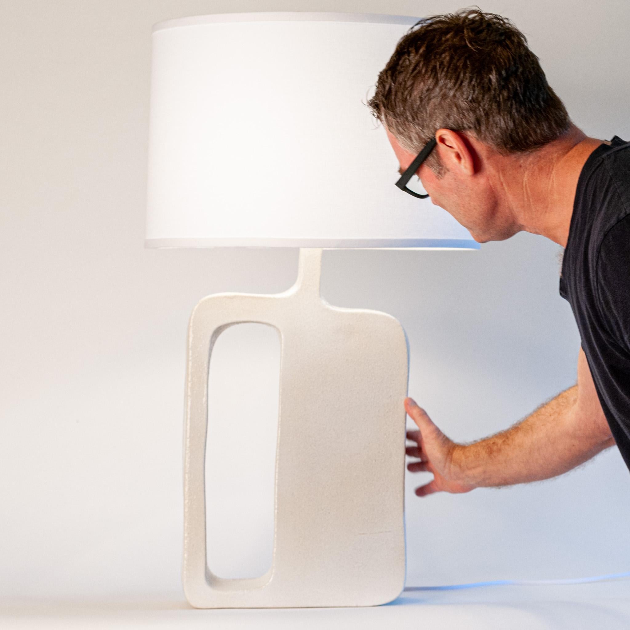 Organic Modern One - Off Table Lamp - Rectangular Lamp 1 For Sale