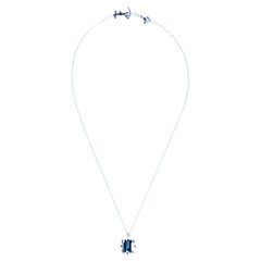 One Off Top Quality Aquamarine Diamond 18K Gold Made in Italy Grounding Pendant
