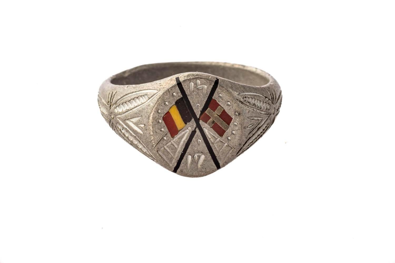 Women's or Men's One Off Trench Art Signet Ring WW1 For Sale