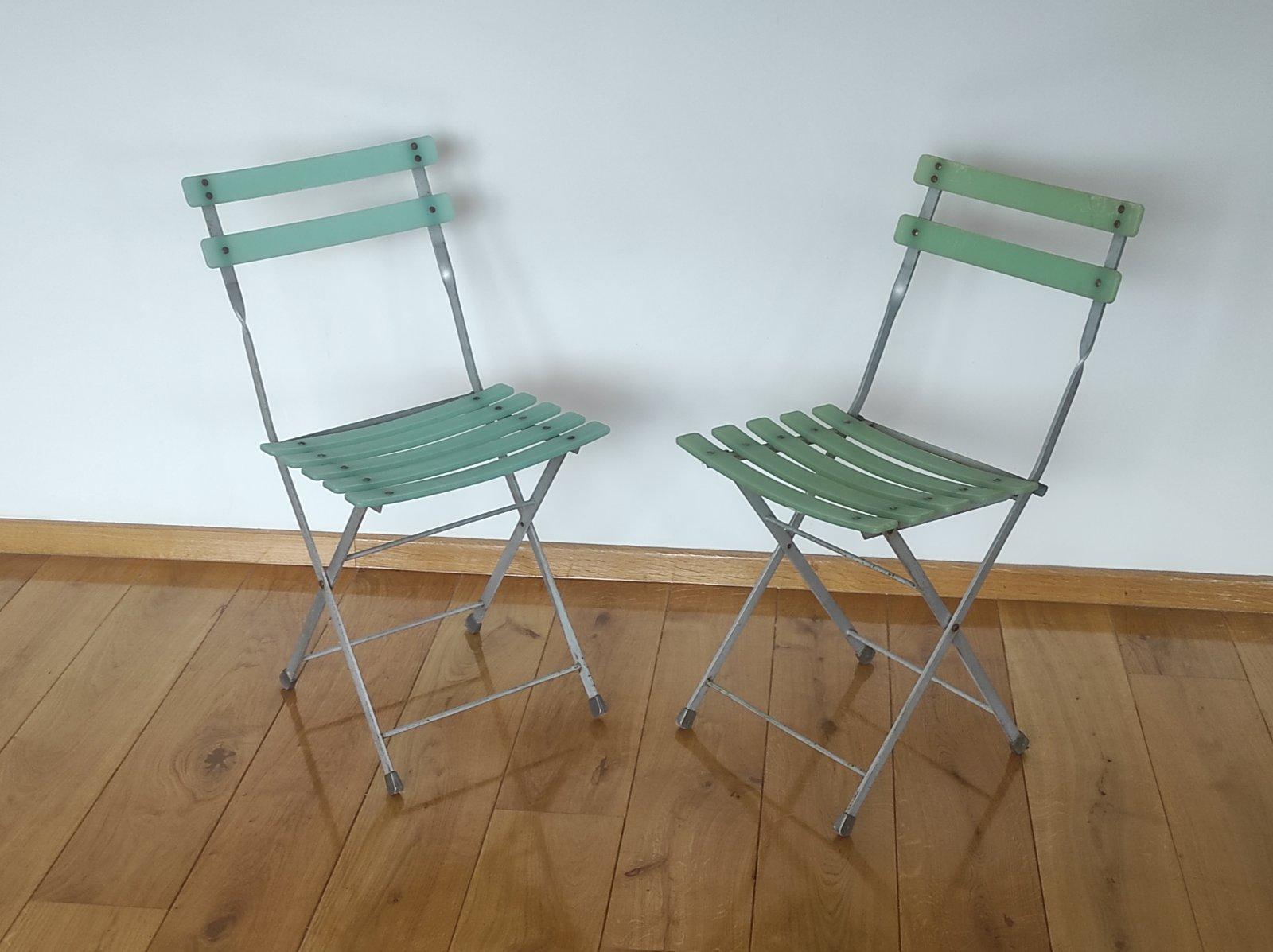 Francese Sedia da bistrot pieghevole One Off Two 1960s in vendita