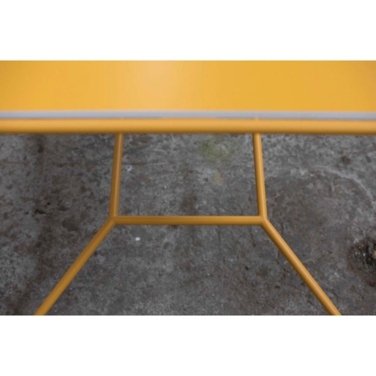 Post-Modern One on One Yellow Coffee Table by Maria Scarpulla For Sale