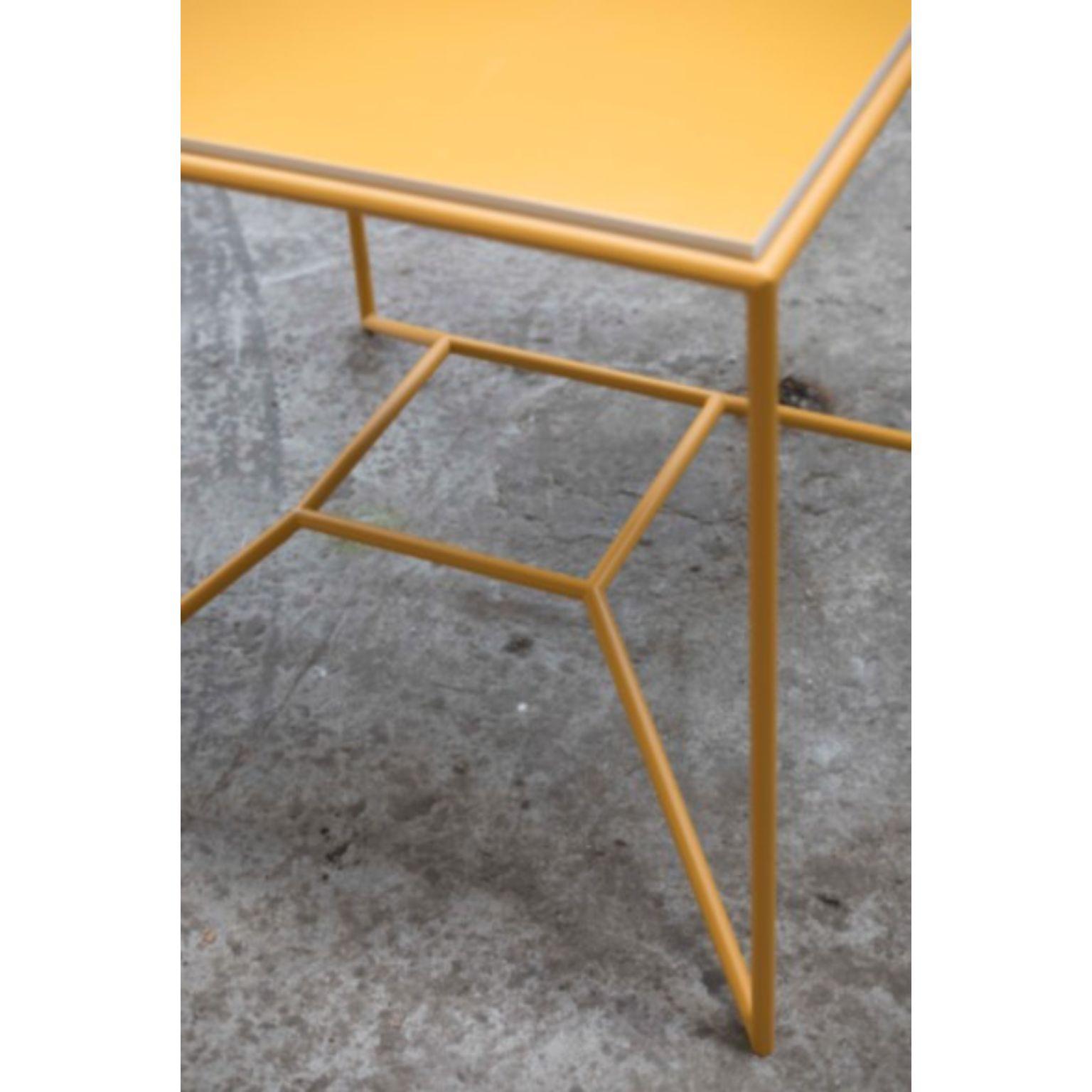 Belgian One on One Yellow Coffee Table by Maria Scarpulla