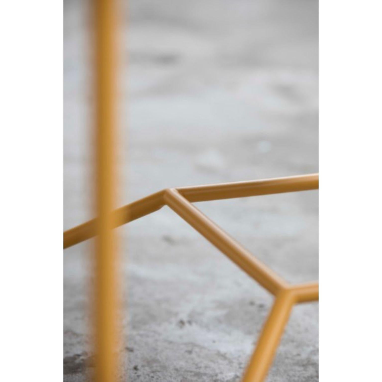Steel One on One Yellow Coffee Table by Maria Scarpulla