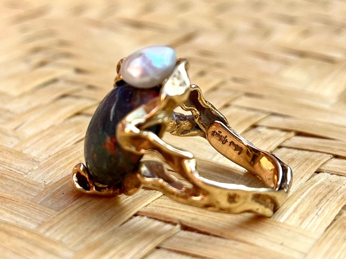 Artist One Opal Ring by Gilbert Albert