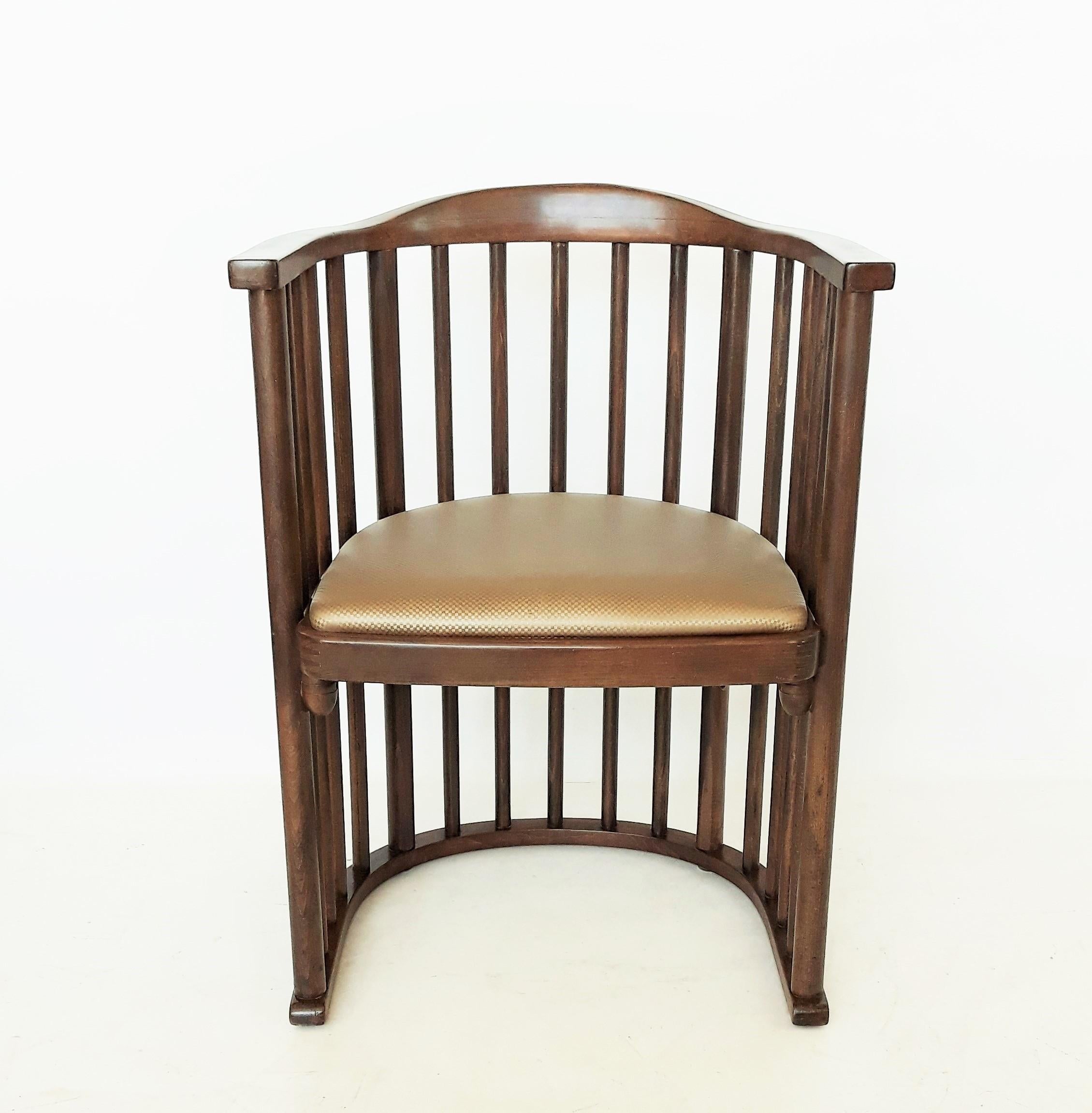 Austrian One or Six Armchairs Designed by Josef Hoffmann For Sale