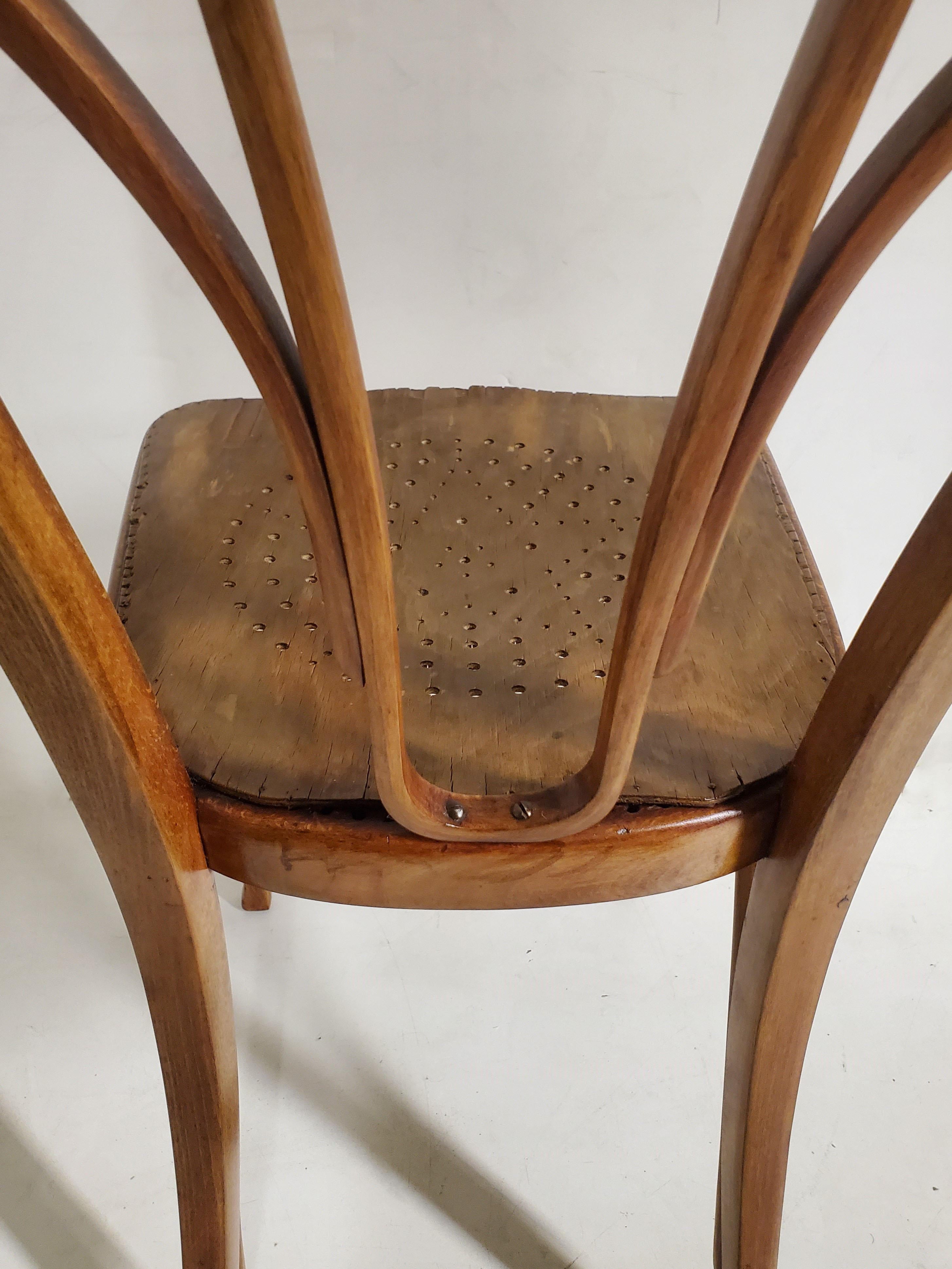 One Original Wiener Werkstätte Thonet Side /Slipper/ Accent Chair 6