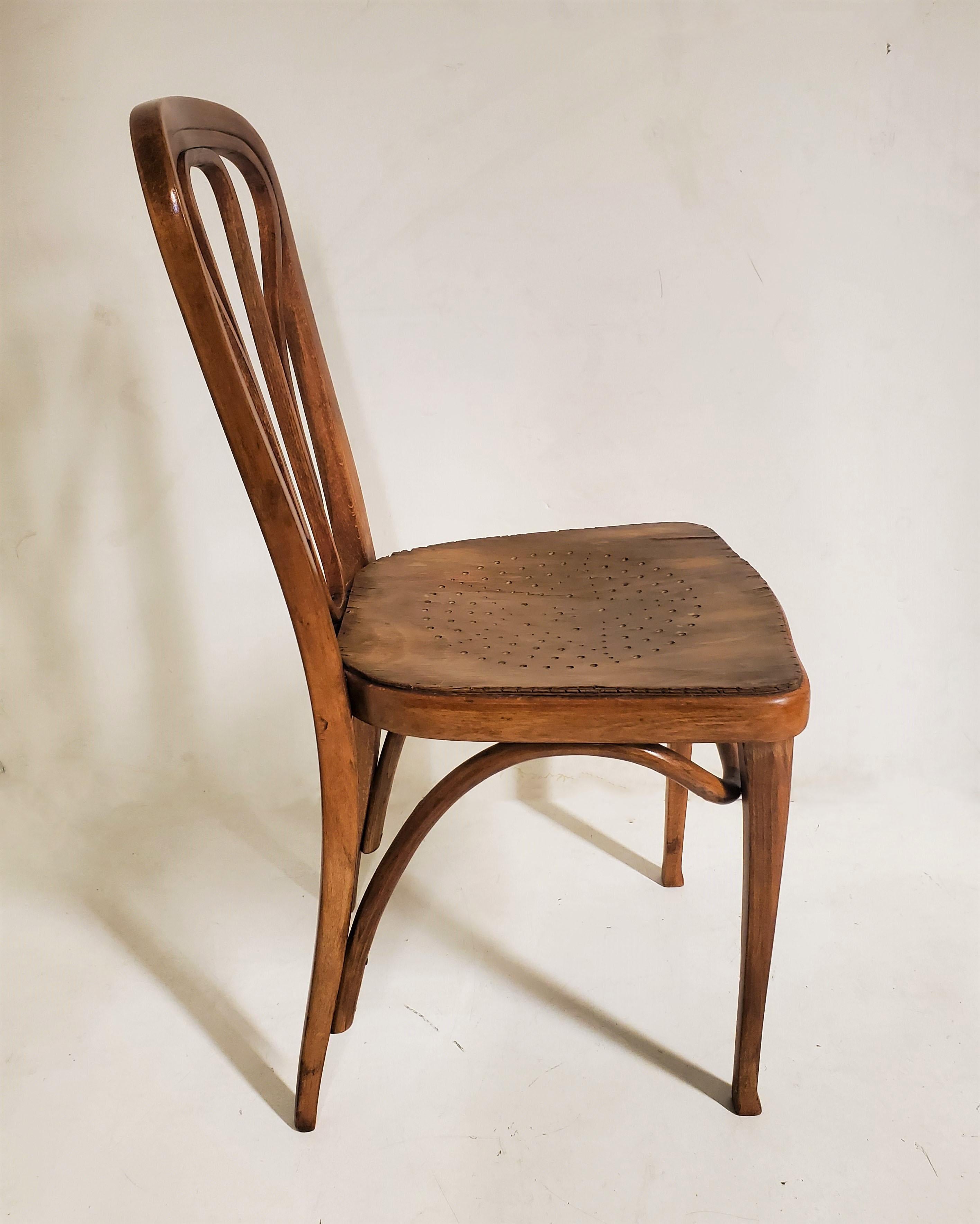 One Original Wiener Werkstätte Thonet Side /Slipper/ Accent Chair 10