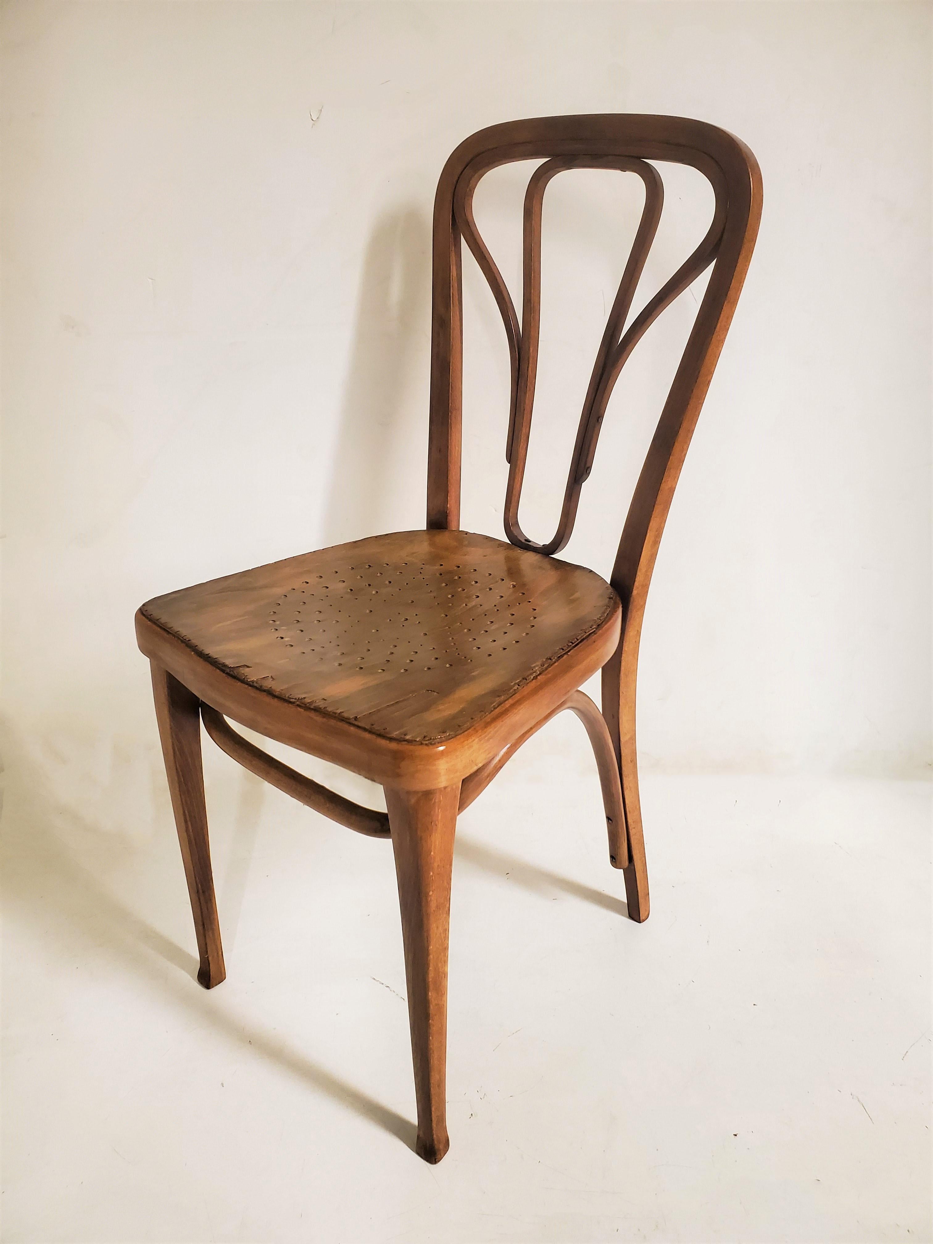 Austrian One Original Wiener Werkstätte Thonet Side /Slipper/ Accent Chair