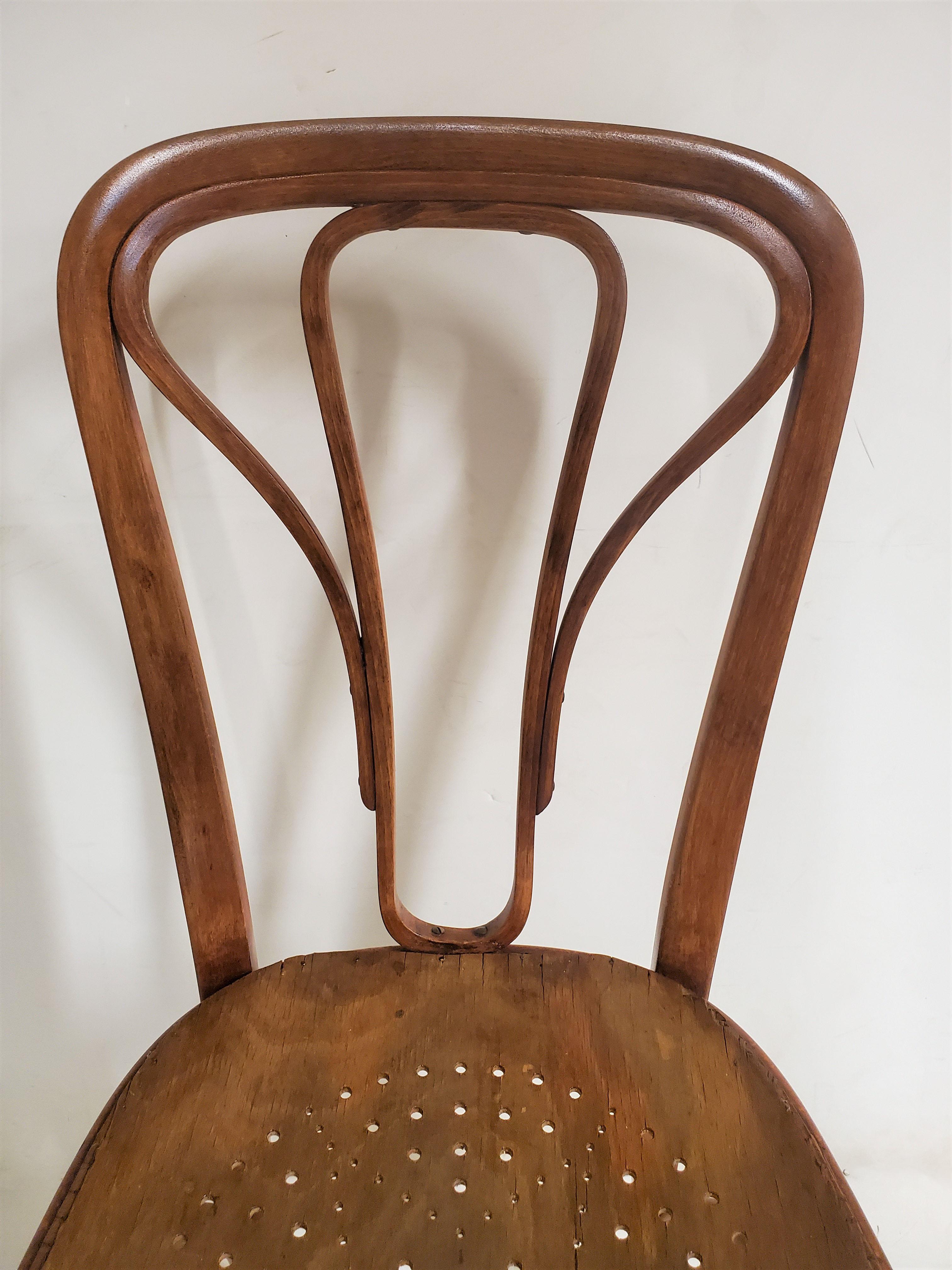 20th Century One Original Wiener Werkstätte Thonet Side /Slipper/ Accent Chair