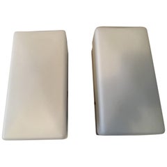 One Pair of Black and White Erco Leuchten Sconces from Germany