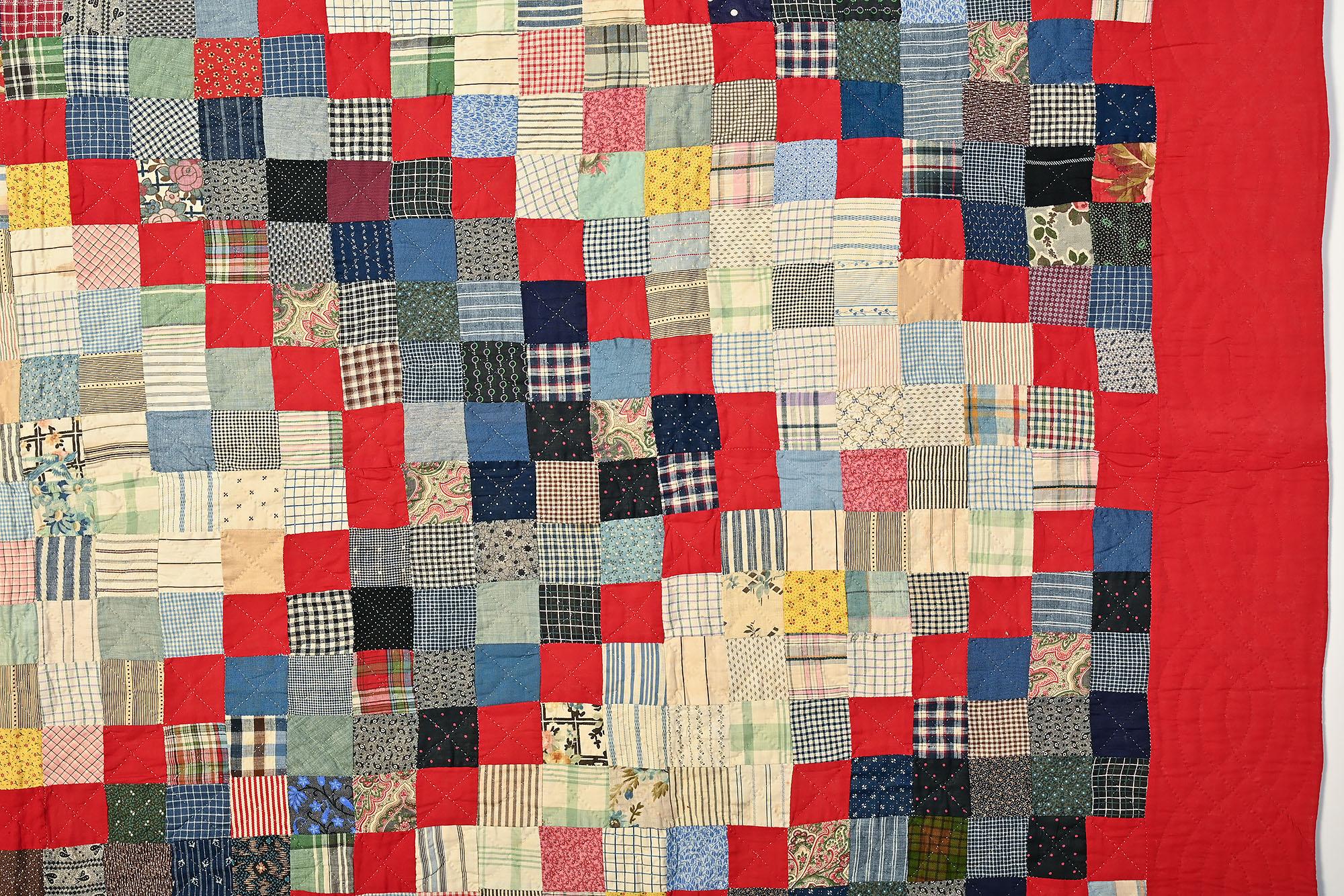 Country One Patch Barnraising Quilt For Sale