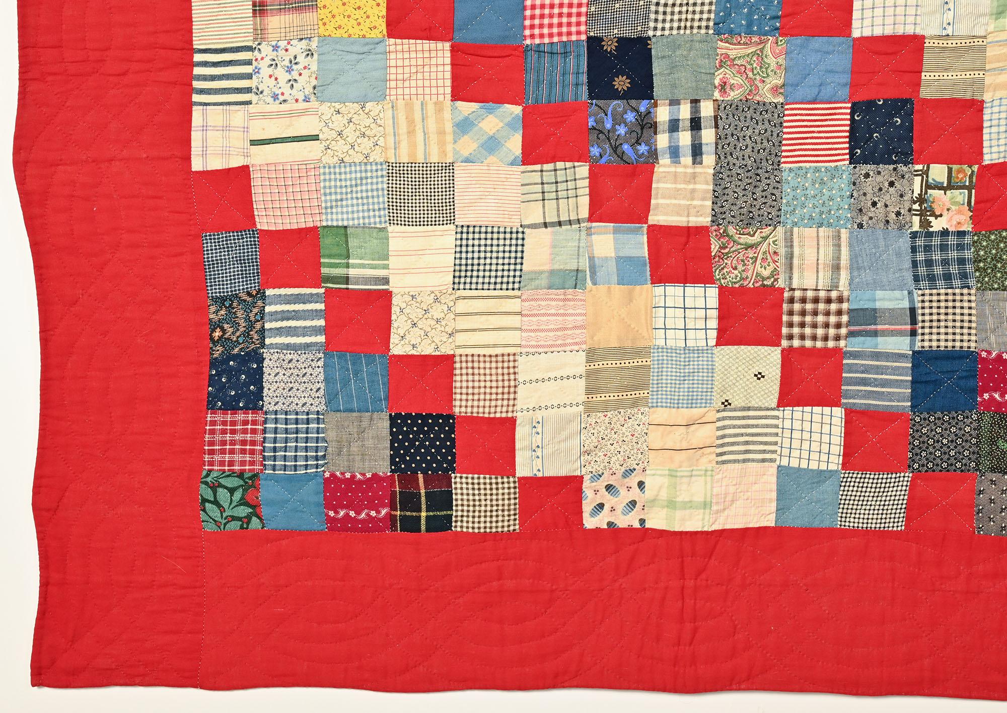 One Patch Barnraising Quilt In Excellent Condition For Sale In Darnestown, MD