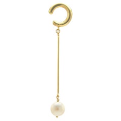One Pearl Earcuff in 22k Gold Plated Bronze by SOPHIE SIMONE DESIGNS