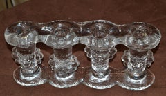 One Piece 4 Glass Candle Holder by Staffan Gellerstedt for Pukeberg Sweden 1970