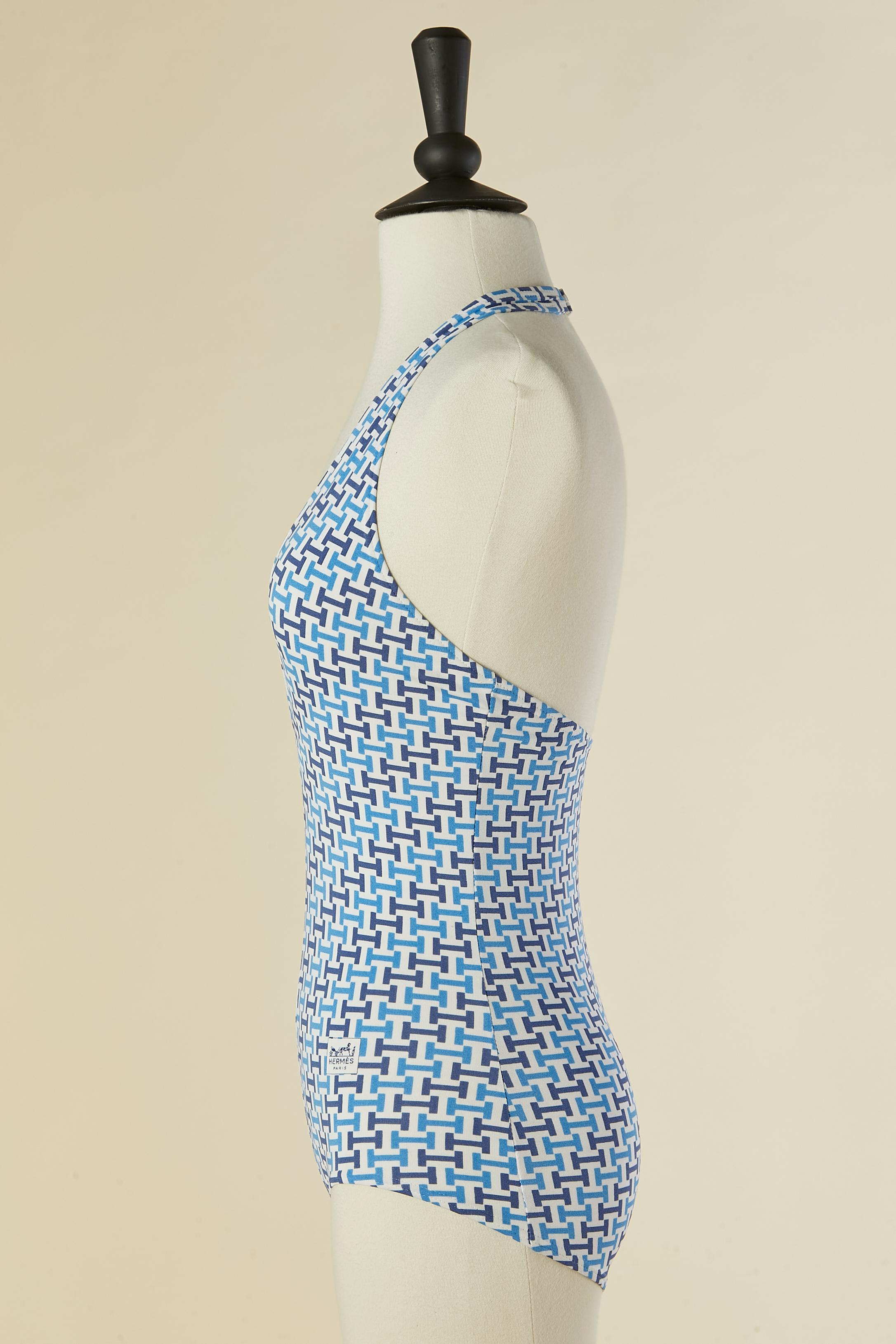 Maillot de bain une pièce dos nu et imprimé Hermès Excellent état - En vente à Saint-Ouen-Sur-Seine, FR