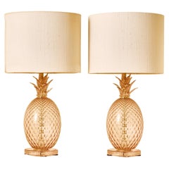 ONE "Pink Pineapple" table lamp in Murano by Studio Glustin