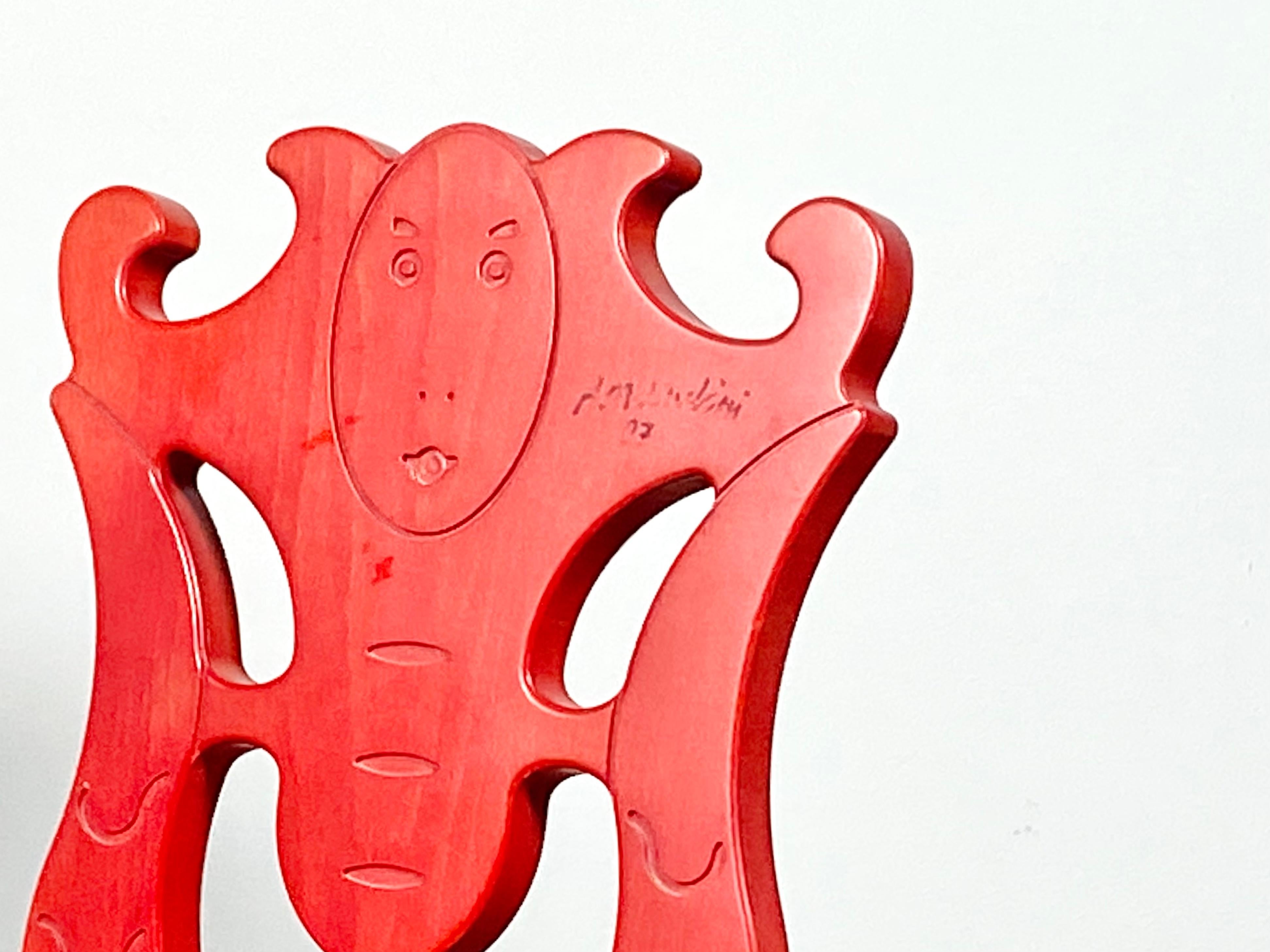 Italian One Postmodern Mastrangelo Museum Chair designed by Alessandro Mendini 1986