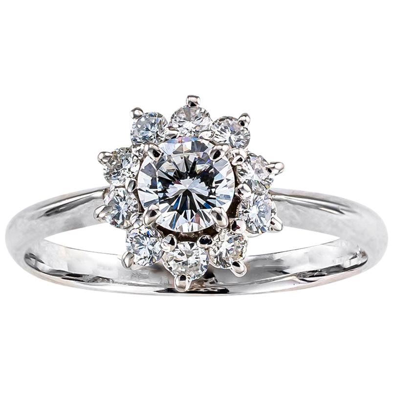 One Quarter Carat Diamond Platinum Engagement Ring