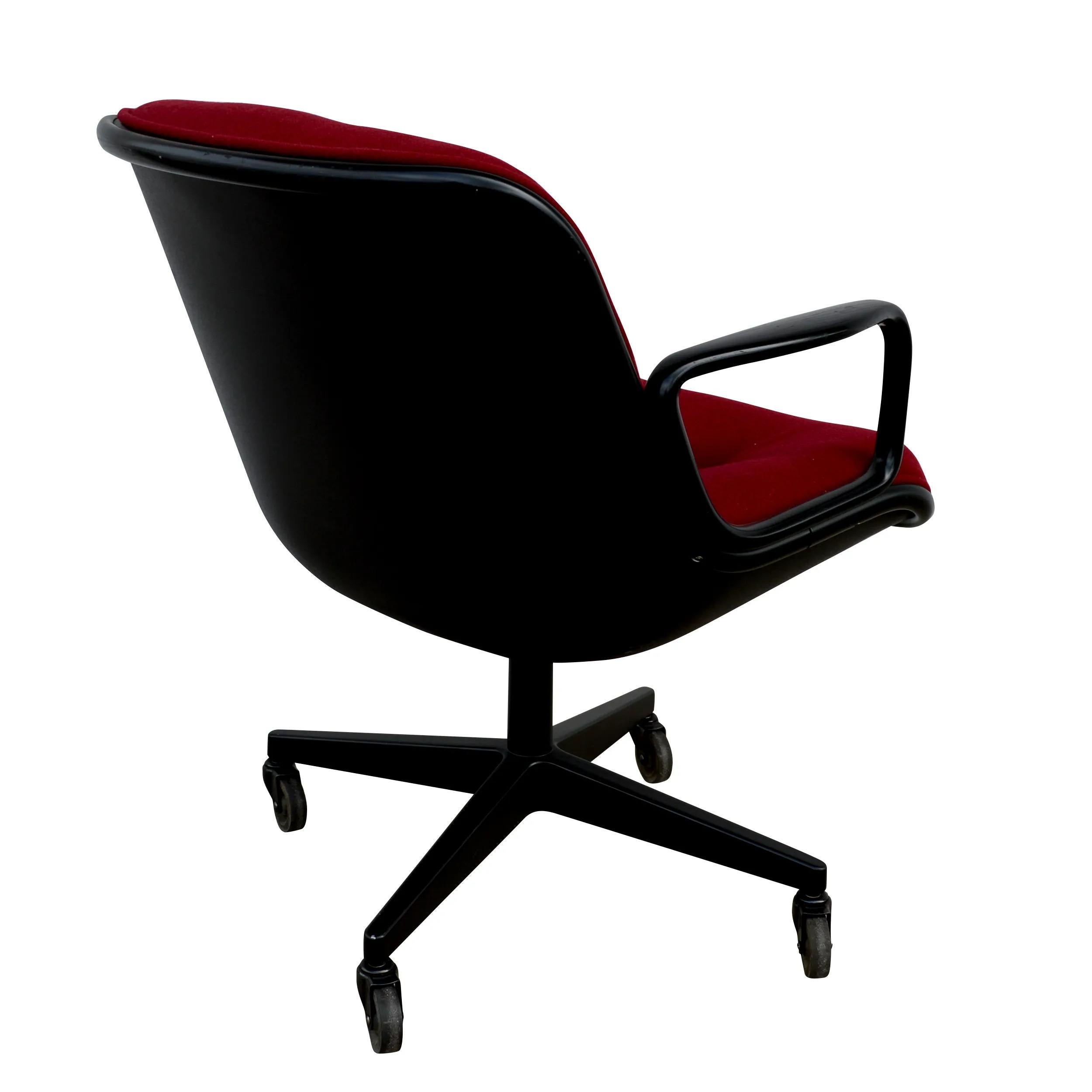 Metal One Red Executive Knoll Pollock Chair For Sale