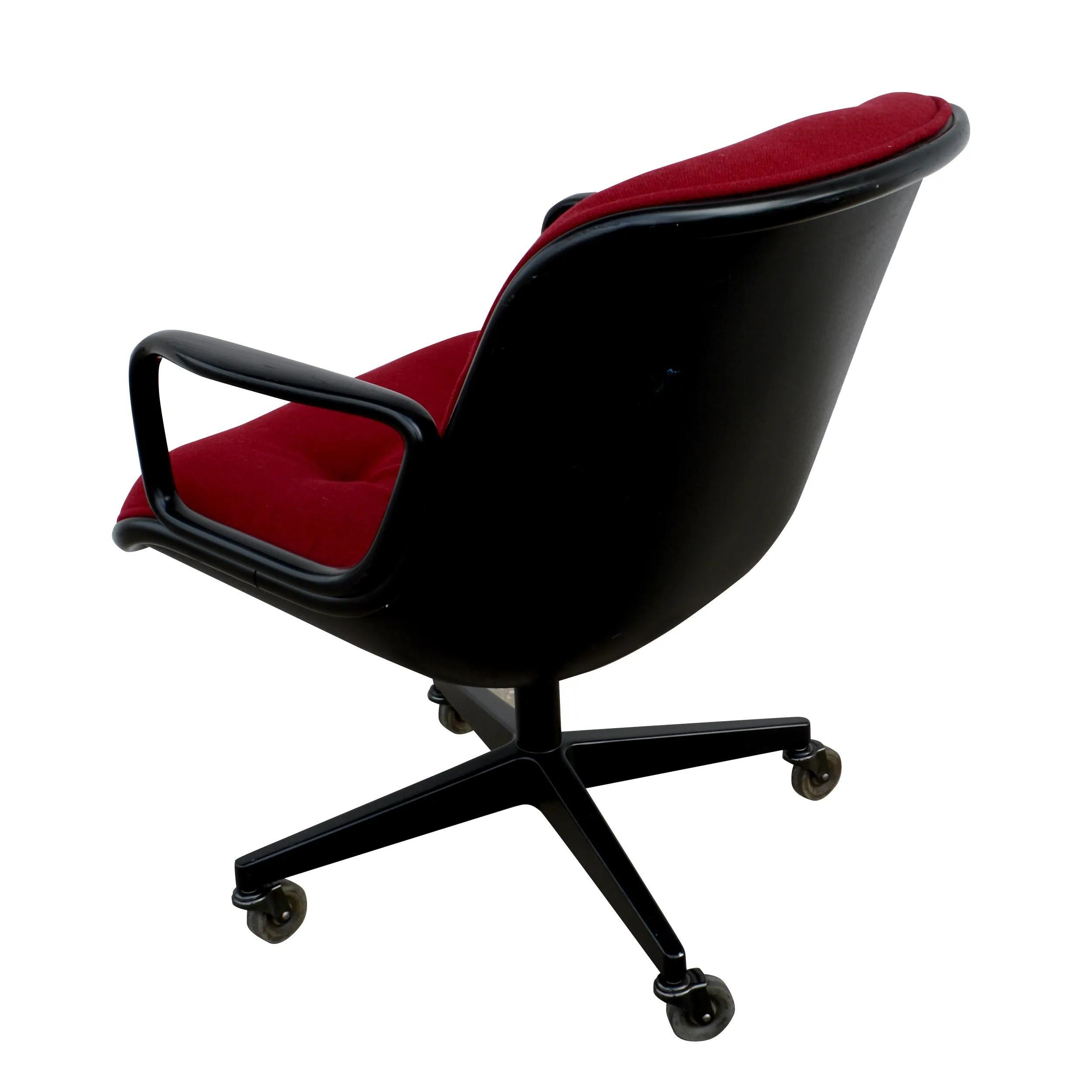 One Red Executive Knoll Pollock Chair For Sale 1