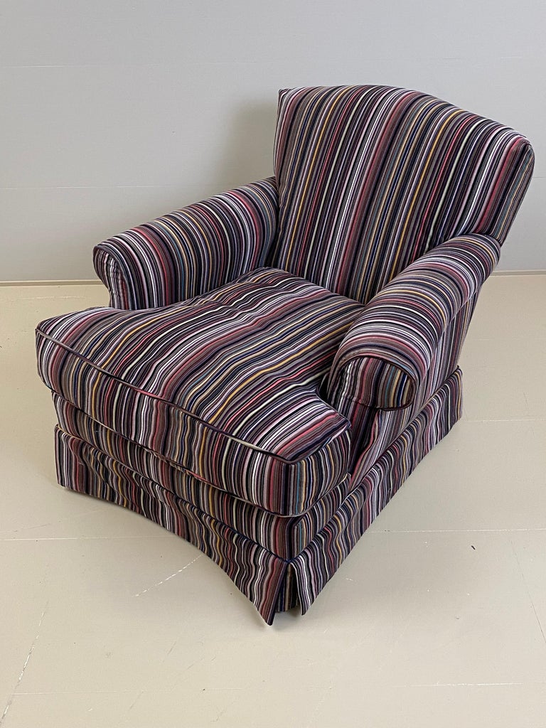 Comfortable One Seater sofa in a colorful Stripped Paul Smith Fabric For  Sale at 1stDibs | one person couch, 1 person sofa, one person sofa