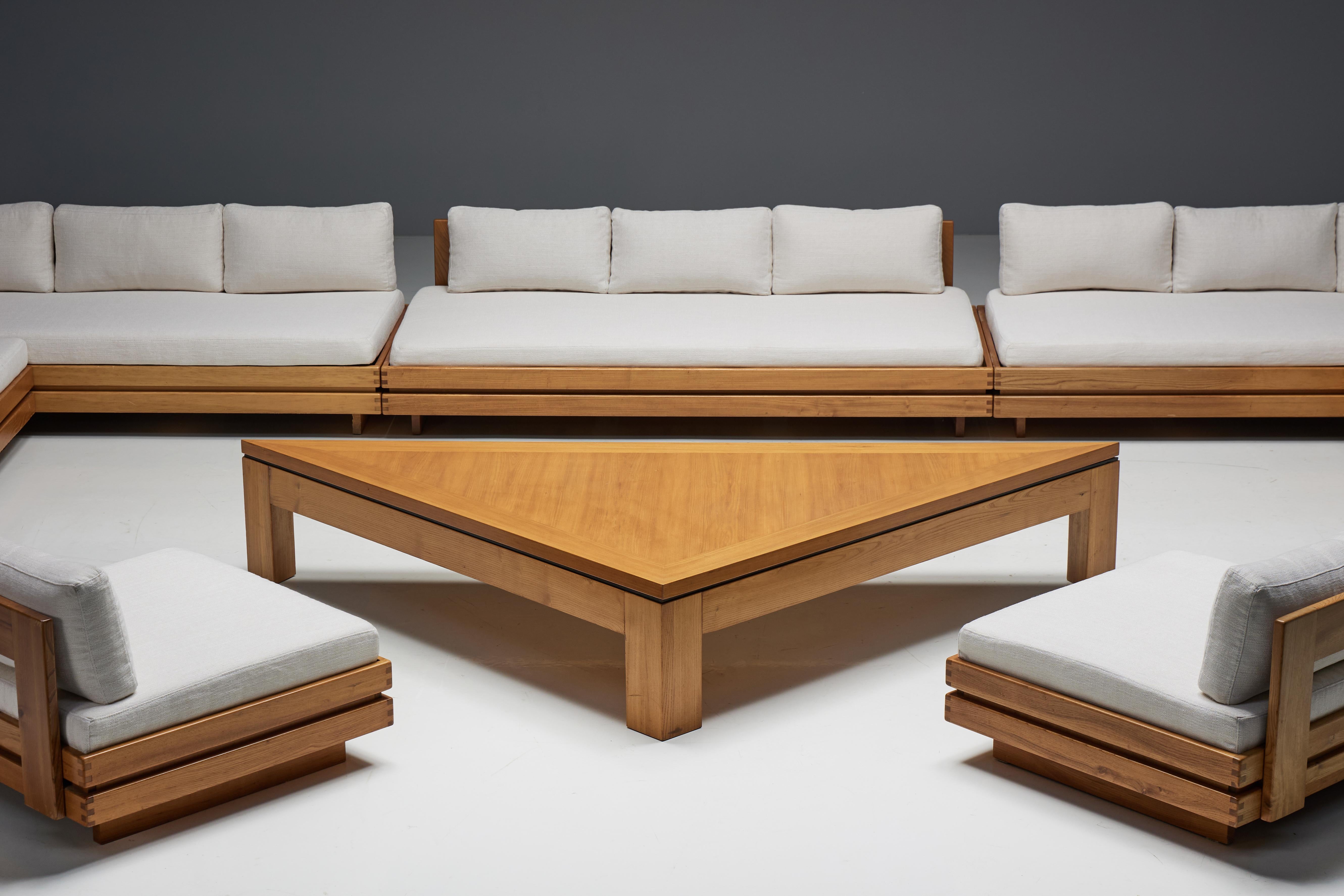 One-Seater in Solid Elm by Maison Regain, France, 1970s 5