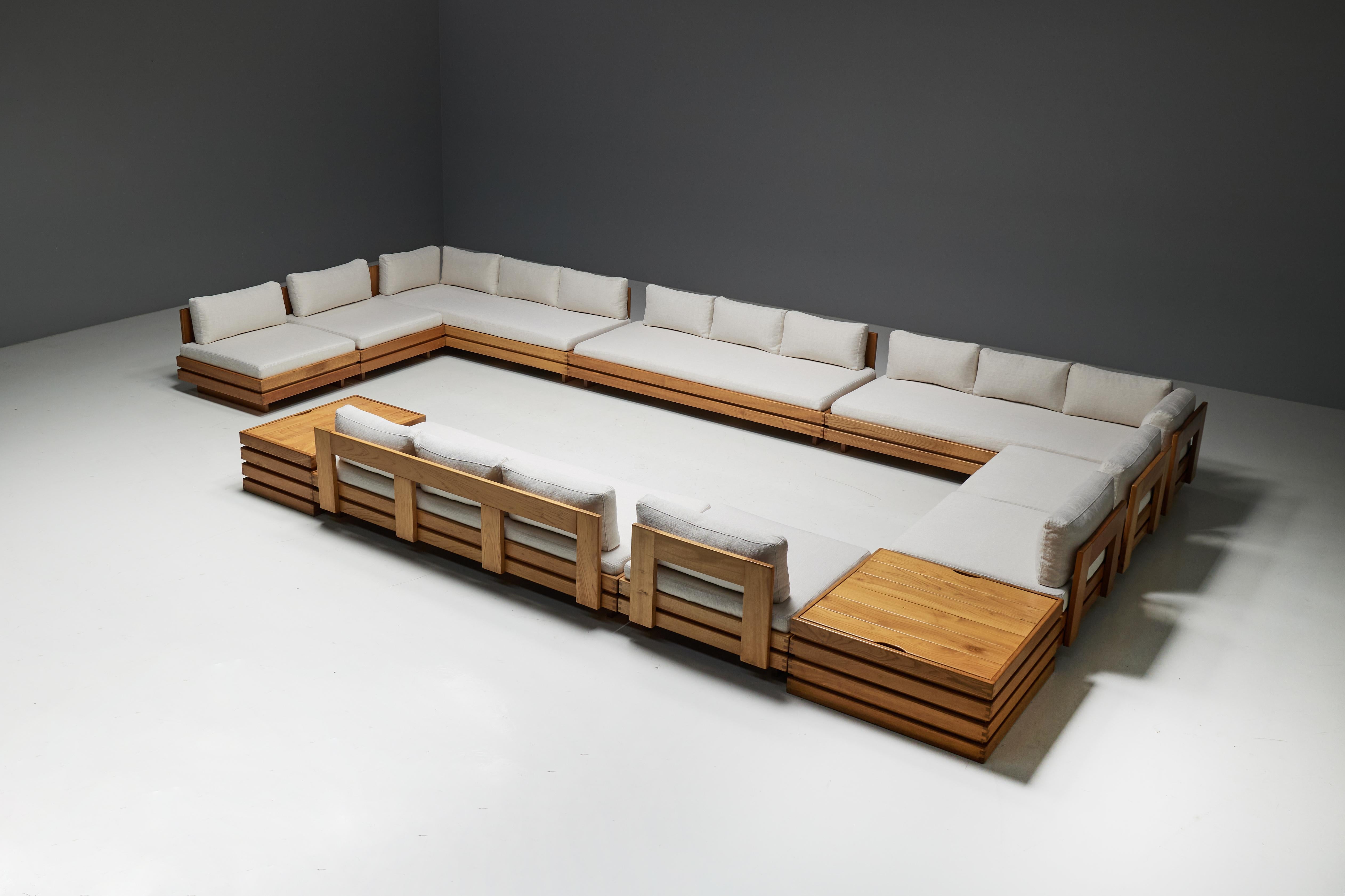 One-Seater in Solid Elm by Maison Regain, France, 1970s 7
