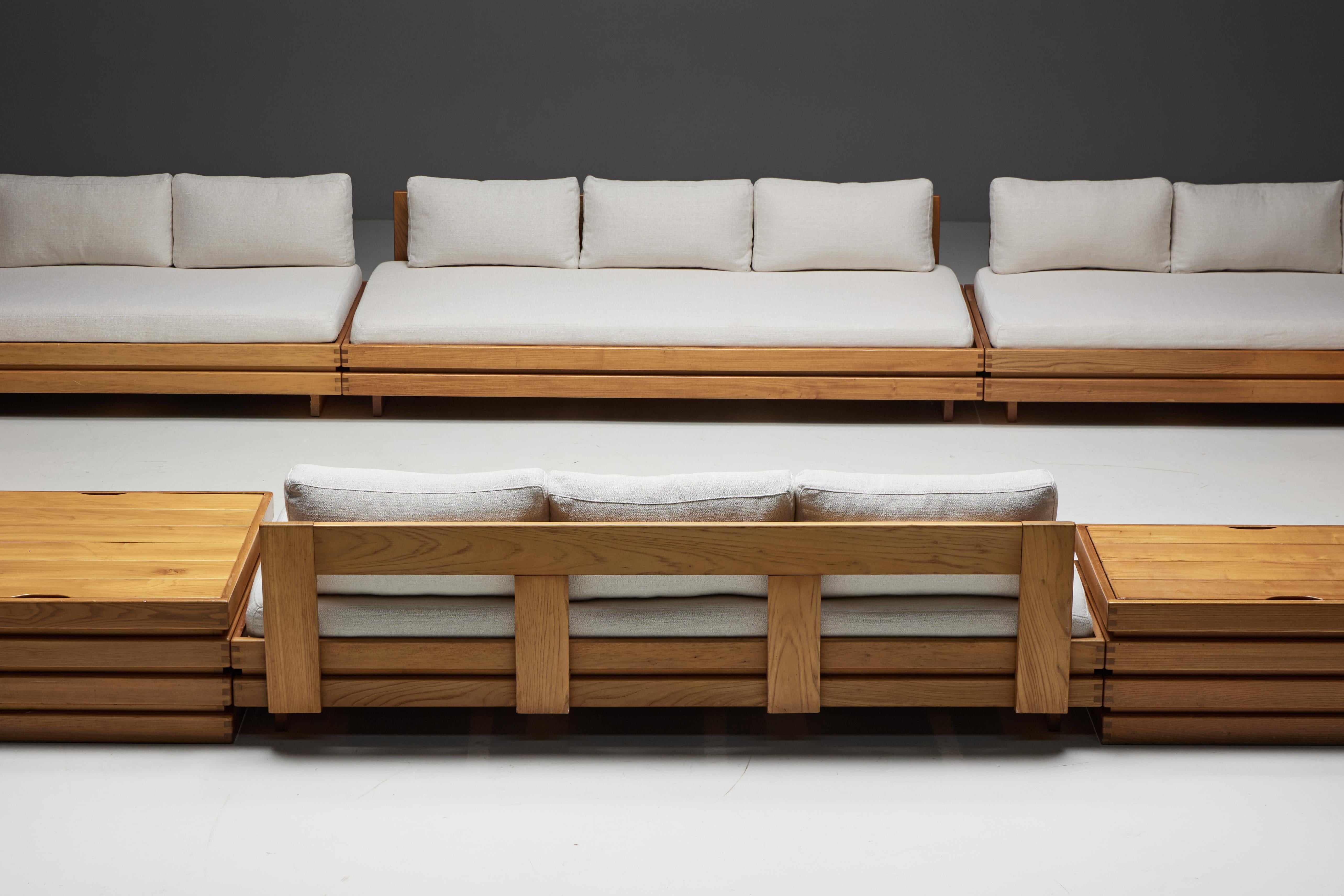 One-Seater in Solid Elm by Maison Regain, France, 1970s 8