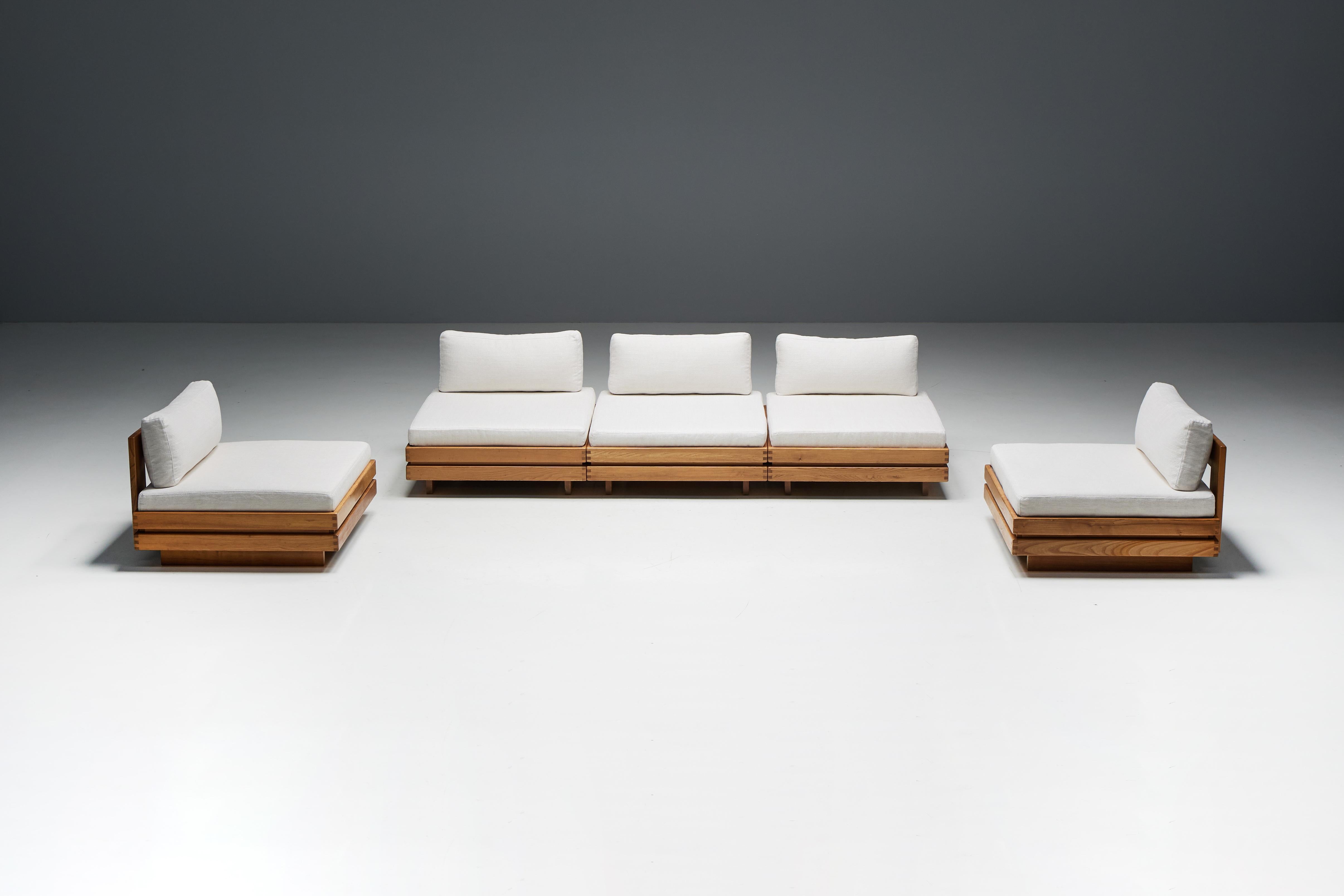 One-Seater in Solid Elm by Maison Regain, France, 1970s 1
